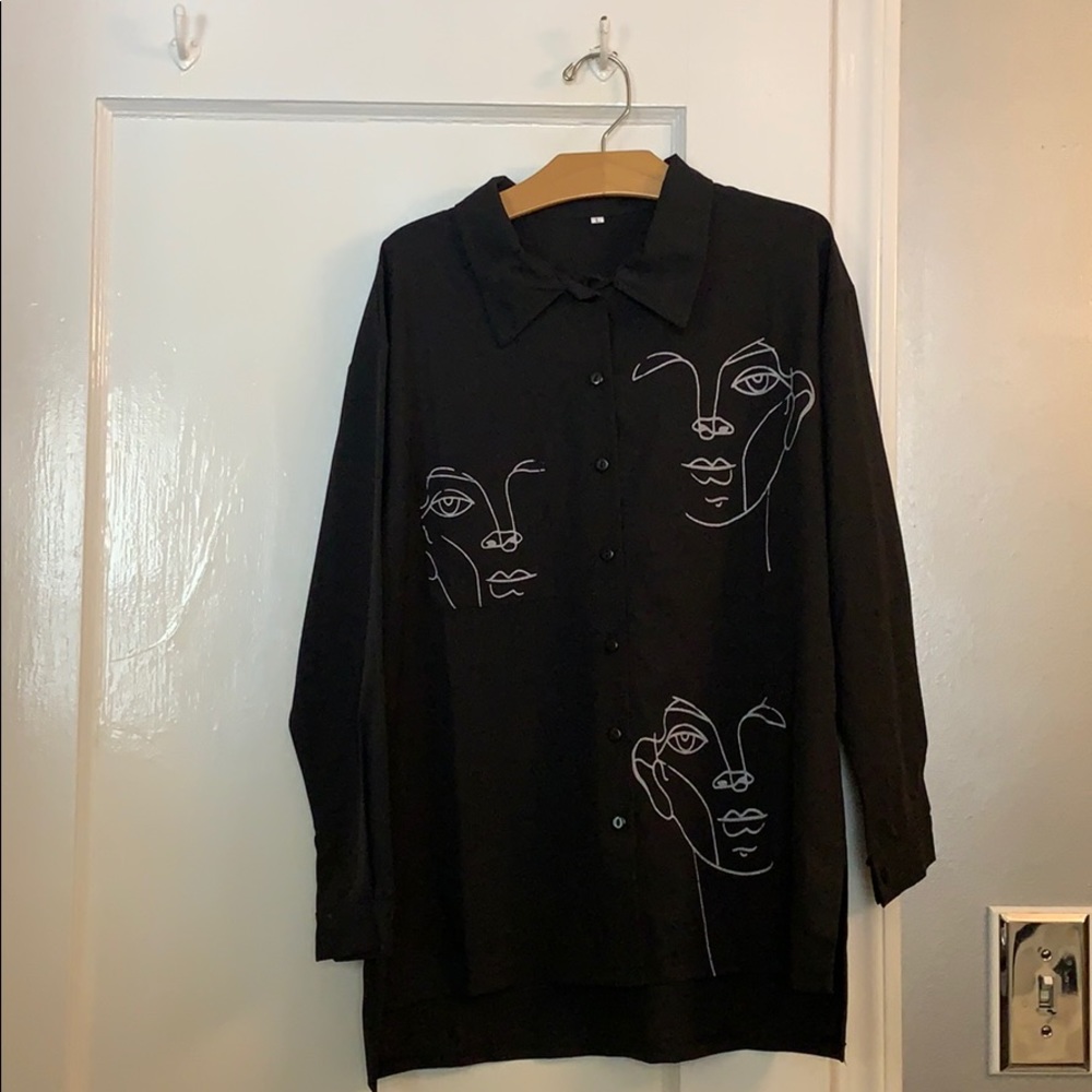 Marble clothing vintage French muse button up